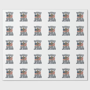 Fully Vaccinated by the Blood of Jesus Patriotic S Wrapping Paper