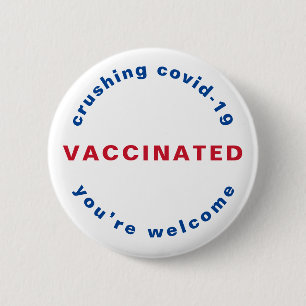 Fully vaccinated covid-19 button 