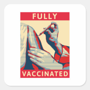 Fully Vaccinated Square Sticker