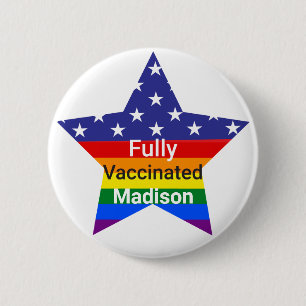 Fully Vaccinated Star 6 Cm Round Badge