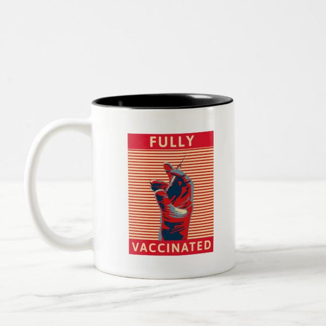 Fully Vaccinated Two-Tone Coffee Mug (Left)