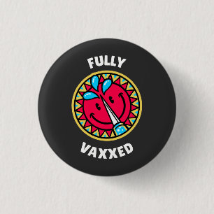 Fully Vaxed 3 Cm Round Badge