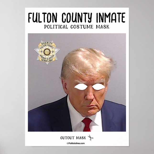 Fulton County Inmate Costume Mask Poster (Front)