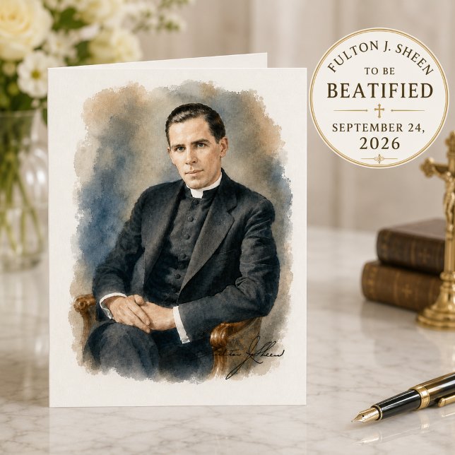 Fulton J. Sheen Beatification Catholic Greeting Card (Creator Uploaded)