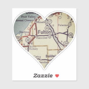 Fulton New York Vintage Map