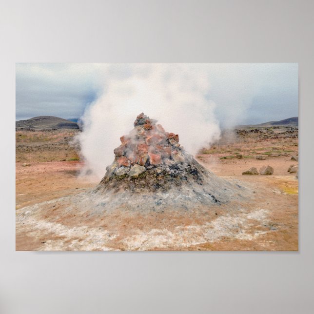 Fumarole, Hverir Geothermal Area, Iceland  Poster (Front)