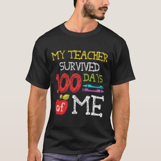 Fun 100 Days Of School Kids 100th Day Of School  T-Shirt (Front)