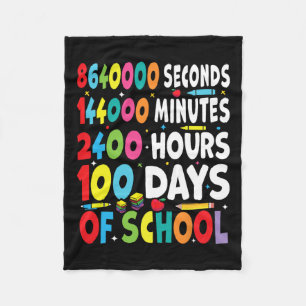 Fun 100 Days Of School Outfit For Math Teachers Bo Fleece Blanket