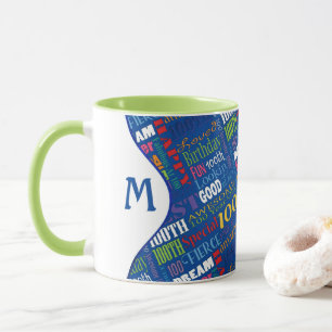 Fun 100th Birthday Party Personalised Monogram Mug