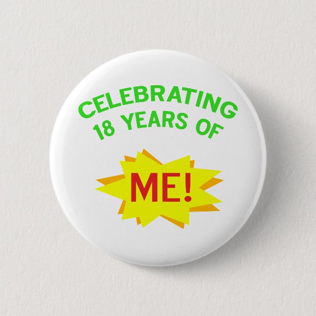 Fun 18th Birthday Gift Idea 6 Cm Round Badge (Front)