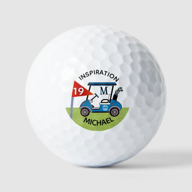 Fun 19th Hole Custom Cart Personalised  Golf Balls (Front)