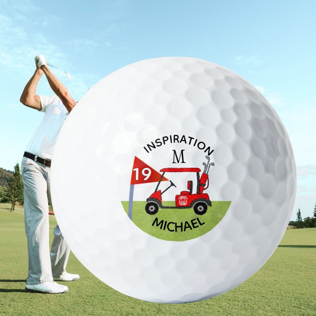 Fun 19th Hole Custom Cart Personalised  Golf Balls (Creator Uploaded)