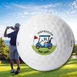Fun 19th Hole Custom Cart Personalised  Golf Balls<br><div class="desc">Have fun with this one and put some inspiration into their game - ready to ride the course and help make it a great game -- this Michael is up for the job and the last hole. Think birthday / father's day / or any other type of gift -- it...</div>