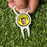 Fun 21st Birthday CUSTOM TEXT Photo Divot Tool<br><div class="desc">Fun birthday photo golf divot tool in a retro modern cutout photo design. The year is customisable to suit any birthday year, whether it be your 21st, 30th, 40th, 50th or 60th birthday party! To get the cutout effect please use a png file with the background already cut out. If...</div>