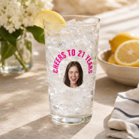 Fun 21st Birthday CUSTOM TEXT Photo