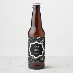 Fun 21st Birthday Party Personalised Monogram Beer Bottle Label