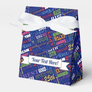 Fun 25th Birthday Party Personalised Monogram Favour Box