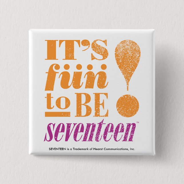 Fun 2 B 17-Orange 15 Cm Square Badge (Front)