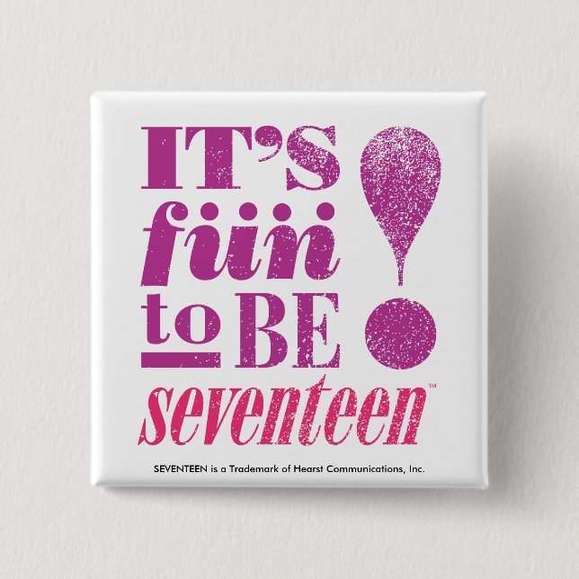 Fun 2 B 17-Purple 15 Cm Square Badge (Front)