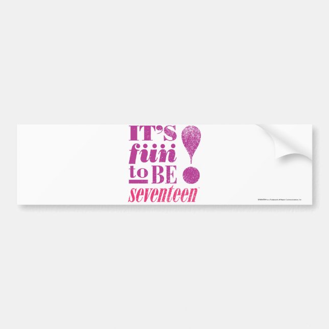 Fun 2 B 17-Purple Bumper Sticker (Front)