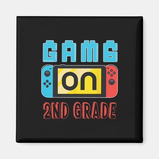 Fun 2nd Grade Level Unlocked Video Game Back To Sc Magnet (Front)