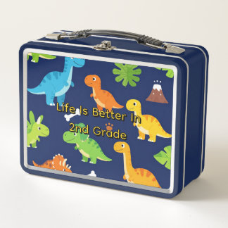 Fun 2nd grade lunchbox with Dinosaurs