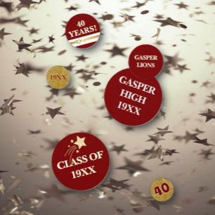 FUN 40th Class Reunion Table Confetti