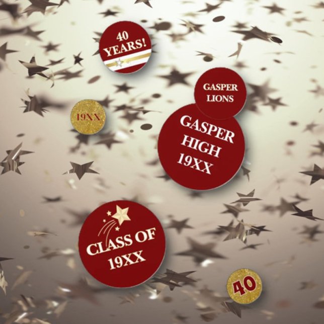 FUN 40th Class Reunion Table Confetti (Creator Uploaded)