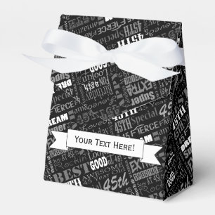 Fun 45th Birthday Party Personalised Monogram Favour Box