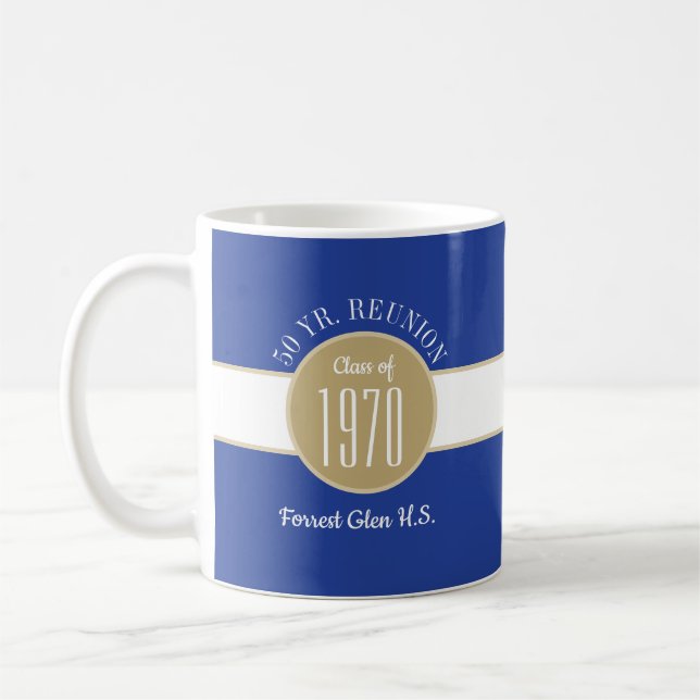 Fun! 50 year class reunion coffee mug (Left)