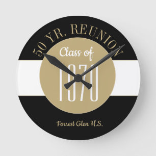 Fun! 50 year class reunion  round clock