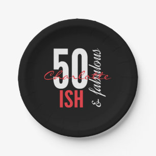 Fun 50ish and Fabulous Birthday Paper Plate