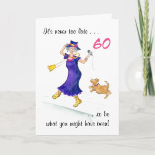 Fun 60th Birthday Card for a Woman
