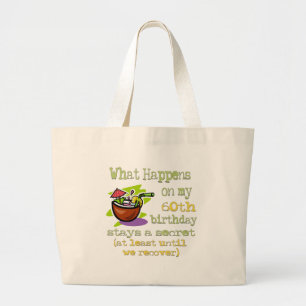 Fun 60th Birthday Gifts Large Tote Bag