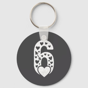 Fun 67 Number 6-7 6 7 Matching Valentine Six Seven Key Ring