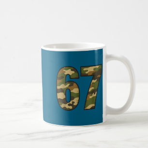 Fun 67 Six Seven Hunting Camo 6 7 Meme Gen Alpha C Coffee Mug
