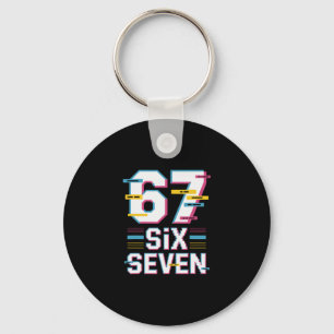 Fun 6 7 Six Seven Meme  Key Ring