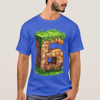 Fun 6th Birthday Number 6 Video Gamer Pielhemed Bd T-Shirt