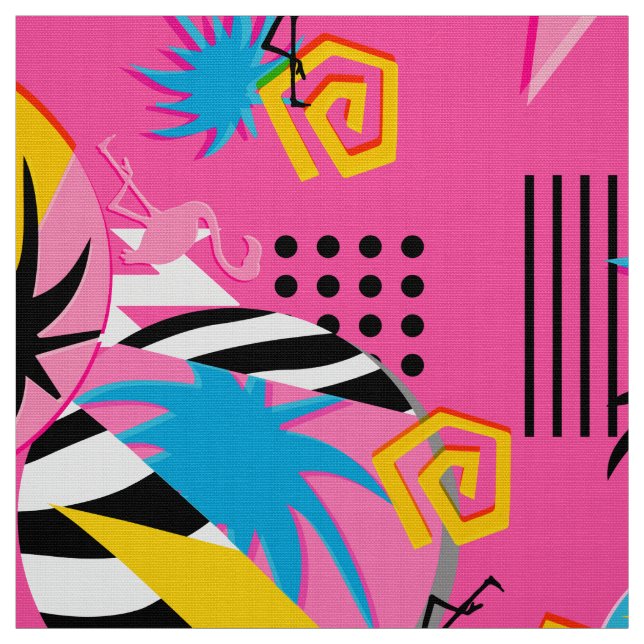 Fun 80s inspired bright and bold fabric (Swatch)