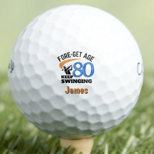 Fun 80th Birthday Gift for Brother – Keep Swinging Golf Balls
