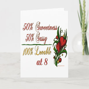 Fun 8th Birthday Gifts Card