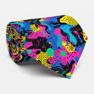 Fun 90s style tiled pattern  tie
