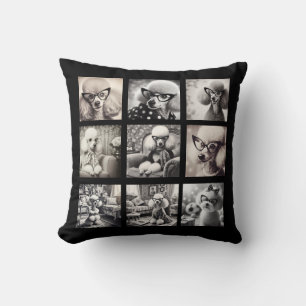 Fun 9 Photo Collage Pictures Cushion