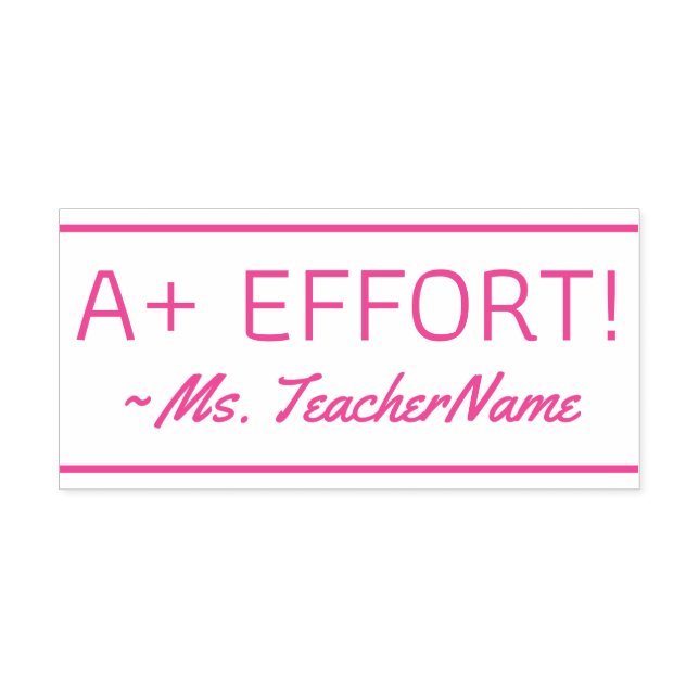 Fun "A+ EFFORT!" Marking Rubber Stamp (Design)