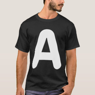 Fun A Letter Halloween Costume for Group Matching  T-Shirt
