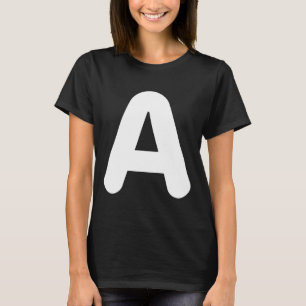 Fun A Letter Halloween Costume for Group Matching T-Shirt