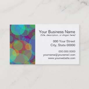Fun Abstract Art Colourful Circles Business Card