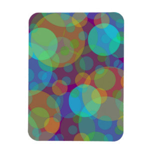 Fun Abstract Art Colourful Circles Magnet