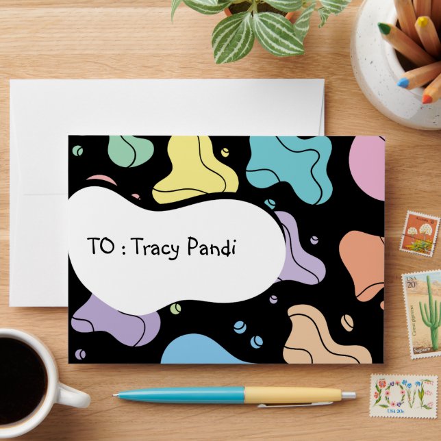 fun abstract art envelope (Desk)