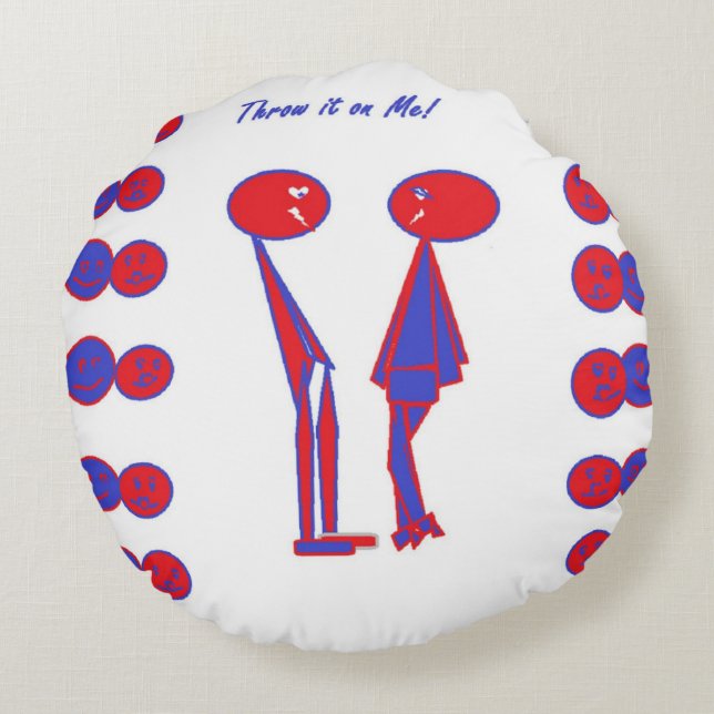 Fun abstract art Throw Pillow (Back)